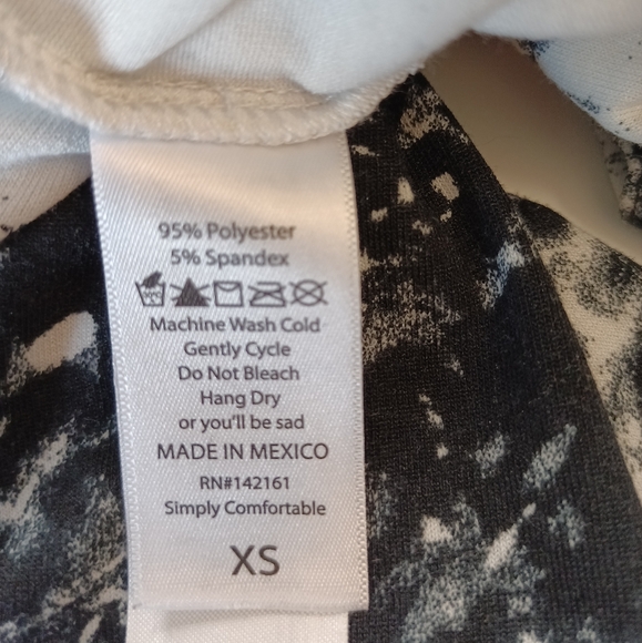 Lularoe Black and White Hoodie XS - Picture 4 of 12